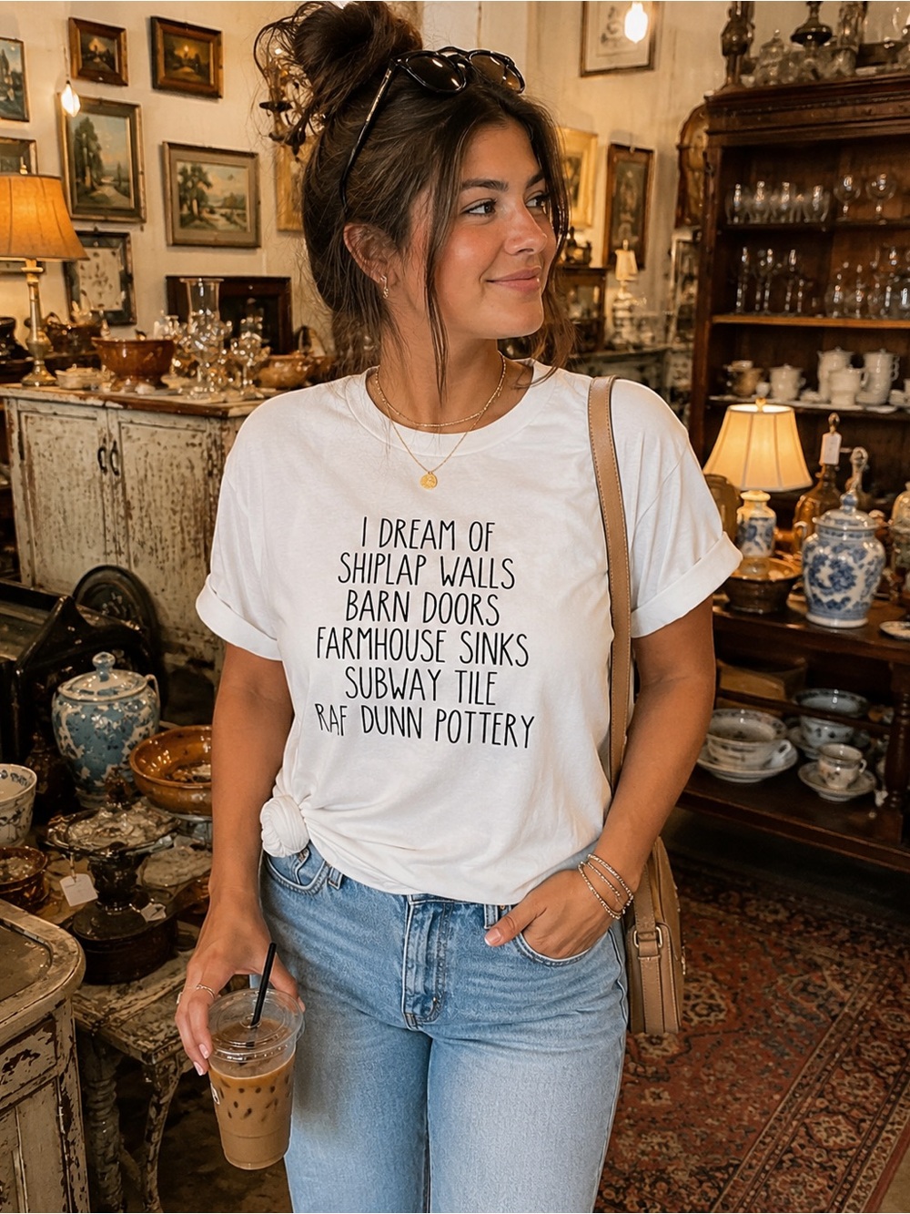 ShipLap Farmhouse Rae Dunn White Graphic Tshirt